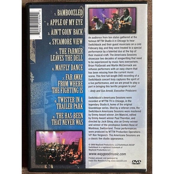 Switchback: The Americana Sessions, Volume 2 (DVD) - Picture 2 of 4
